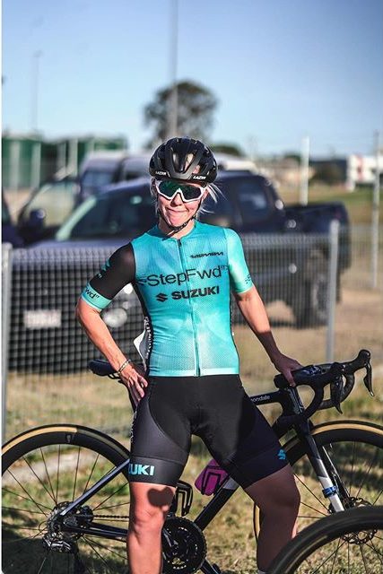 Emily Fowler on a bike