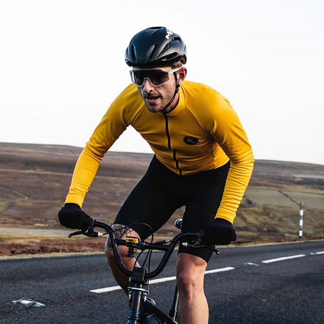 Francis Cade riding a bike